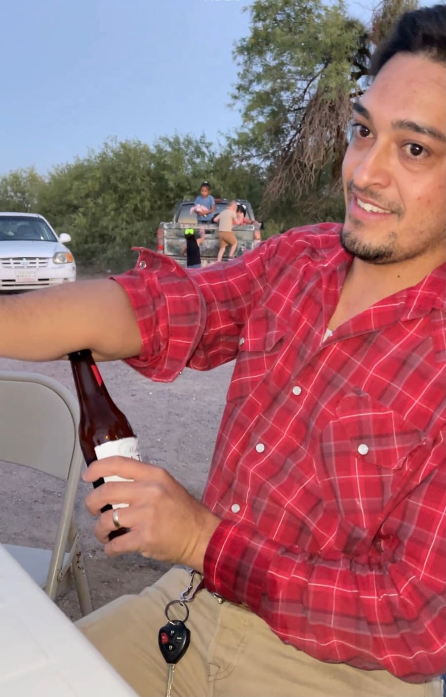 Opening a Michelob Ultra with my forearm