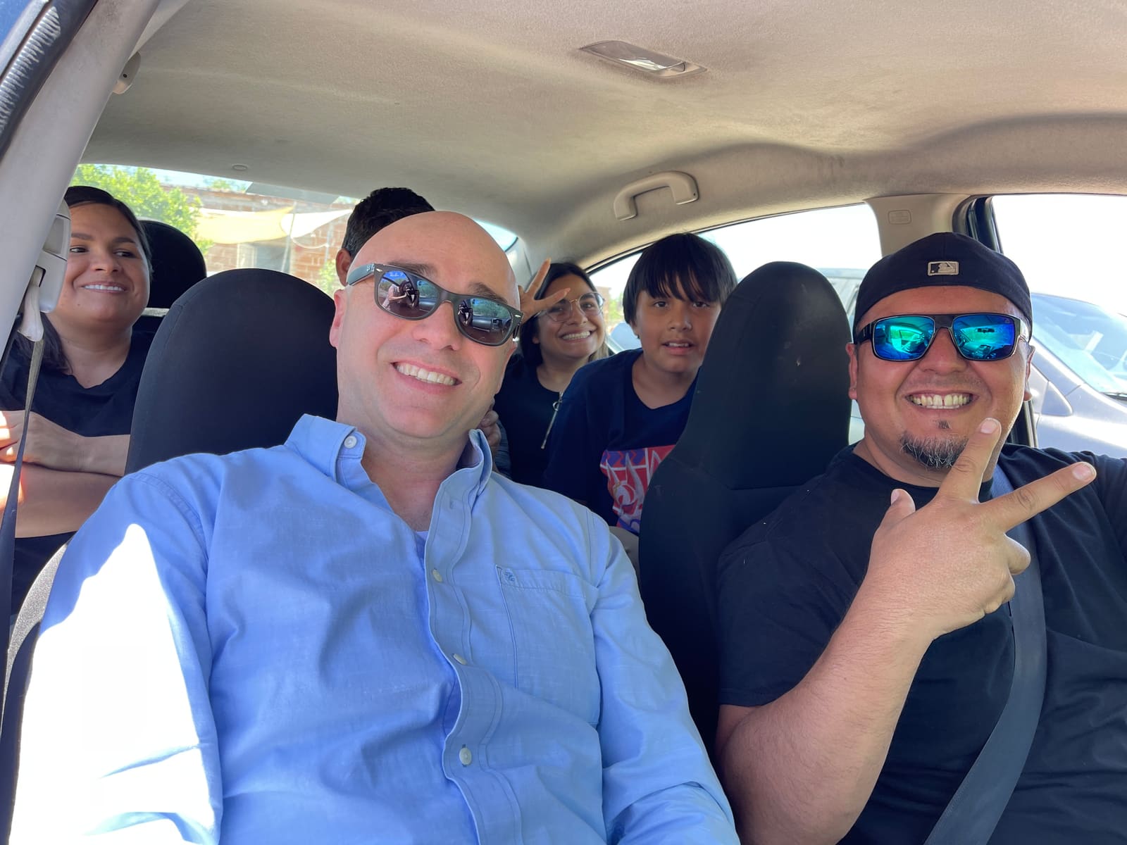 Carload headed to Santa Ana on the food run